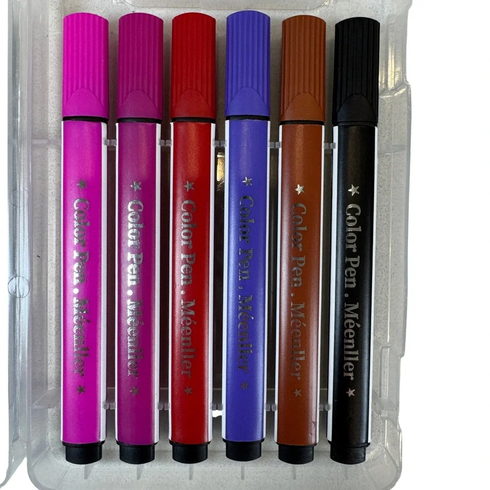Meenller 12 Count Washable Markers Set with Carrying Case Non-Toxic ASTM D4236